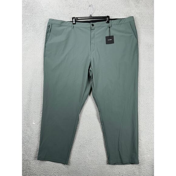 Algo Pants Men 48 Olive Green Chino Tech Performance UPF 40 Moisture Wicking NEW - Picture 3 of 10